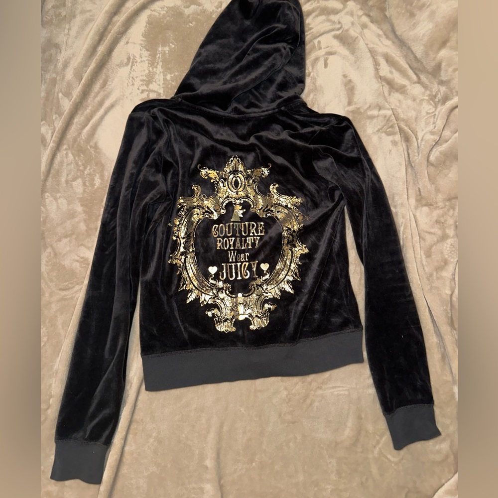 Juicy couture black velour jacket